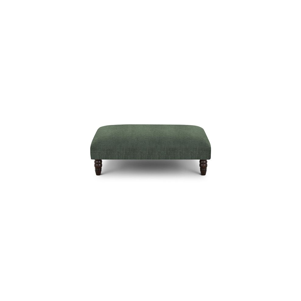 Amelie Footstool in Polar Thyme Fabric with Antiqued Feet 2