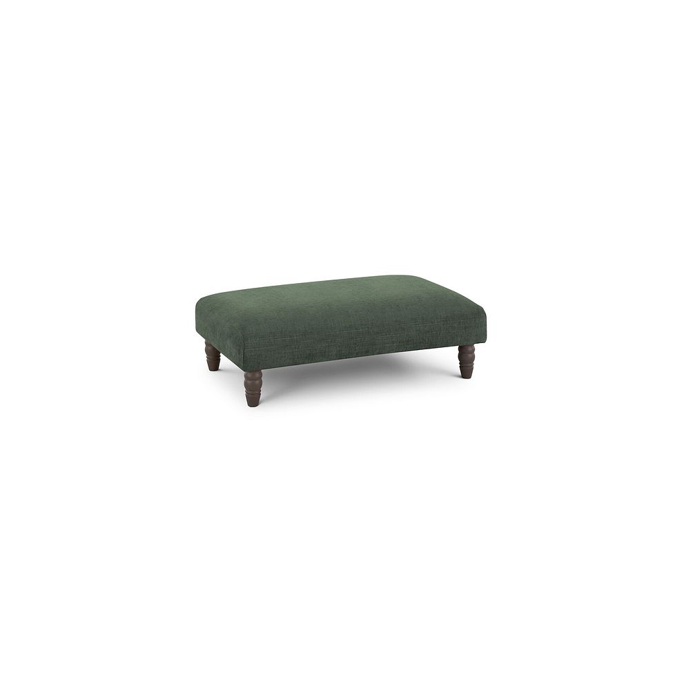 Amelie Footstool in Polar Thyme Fabric with Grey Ash Feet 1