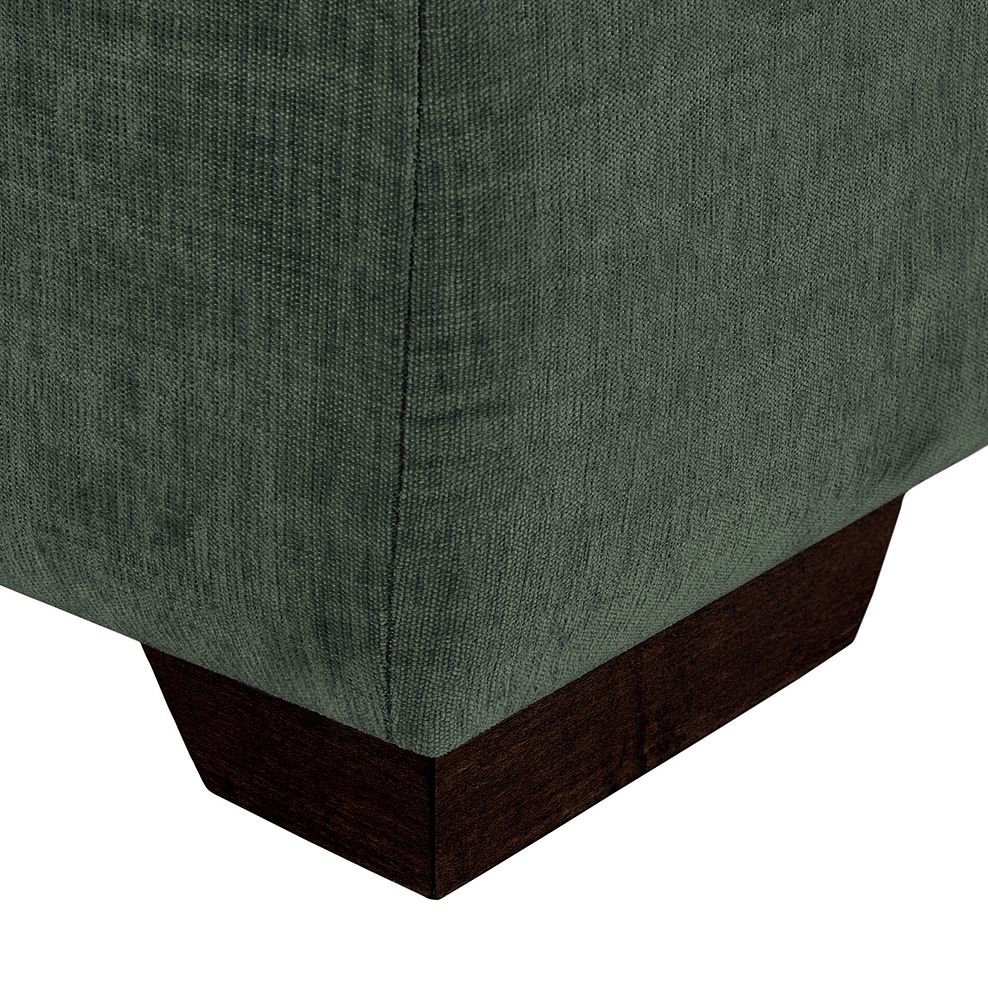 Amelie Storage Footstool in Polar Thyme Fabric with Antiqued Feet 5