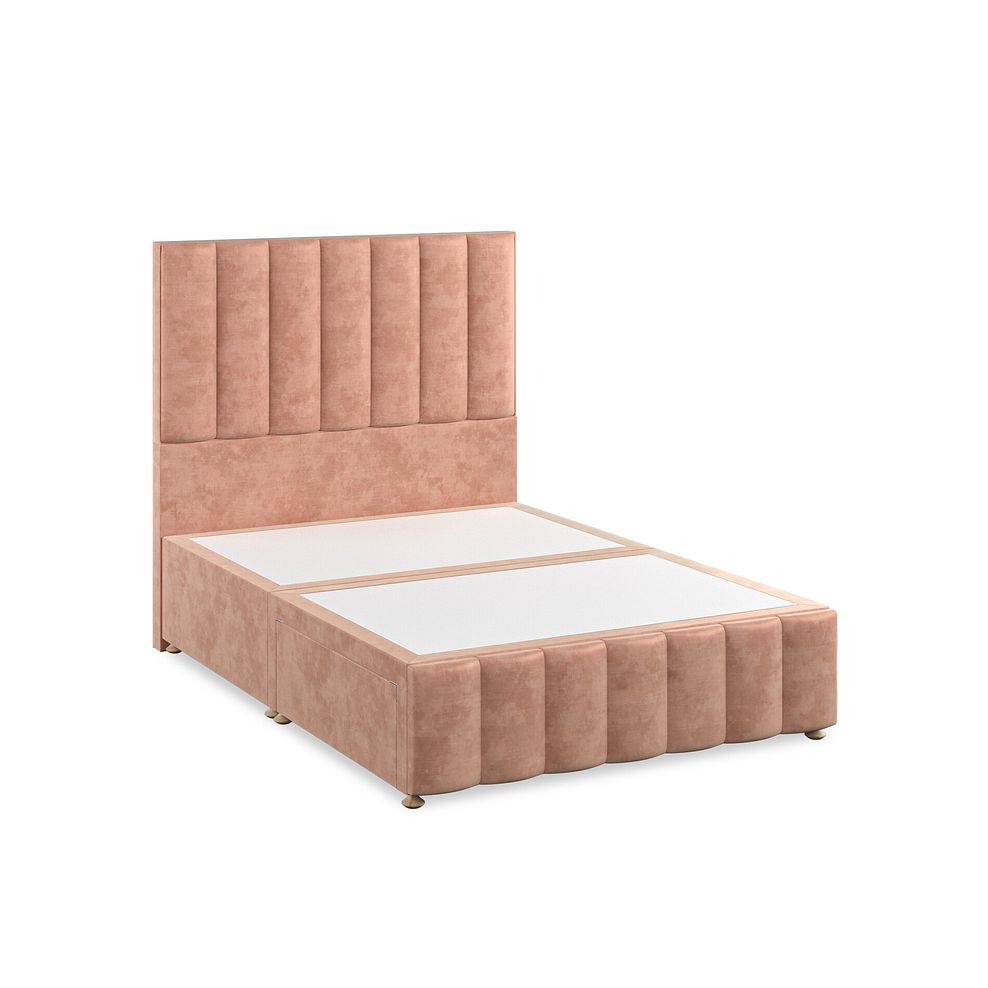 Amersham Double 2 Drawer Divan Bed in Heritage Velvet - Powder Pink 2
