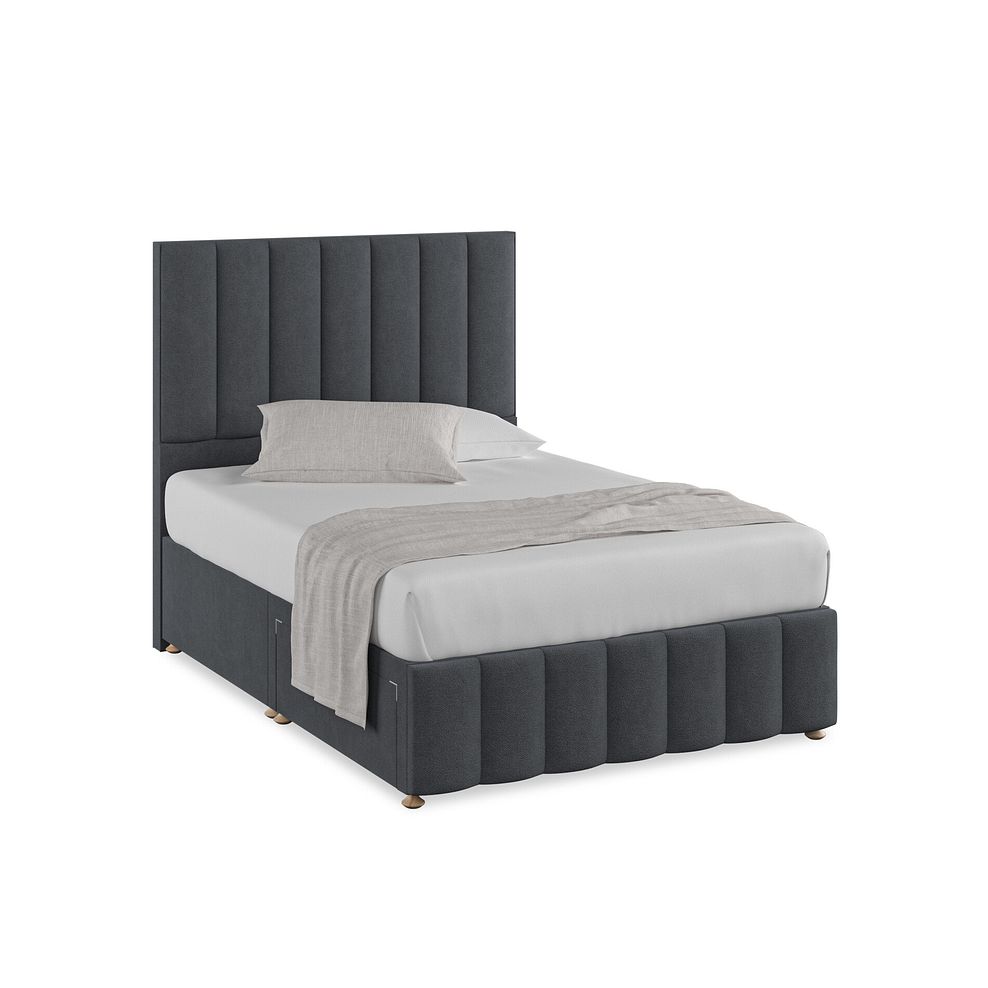 Amersham Double 2 Drawer Divan Bed in Venice Fabric - Anthracite 1