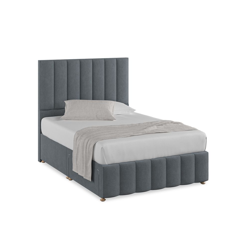 Amersham Double 2 Drawer Divan Bed in Venice Fabric - Graphite