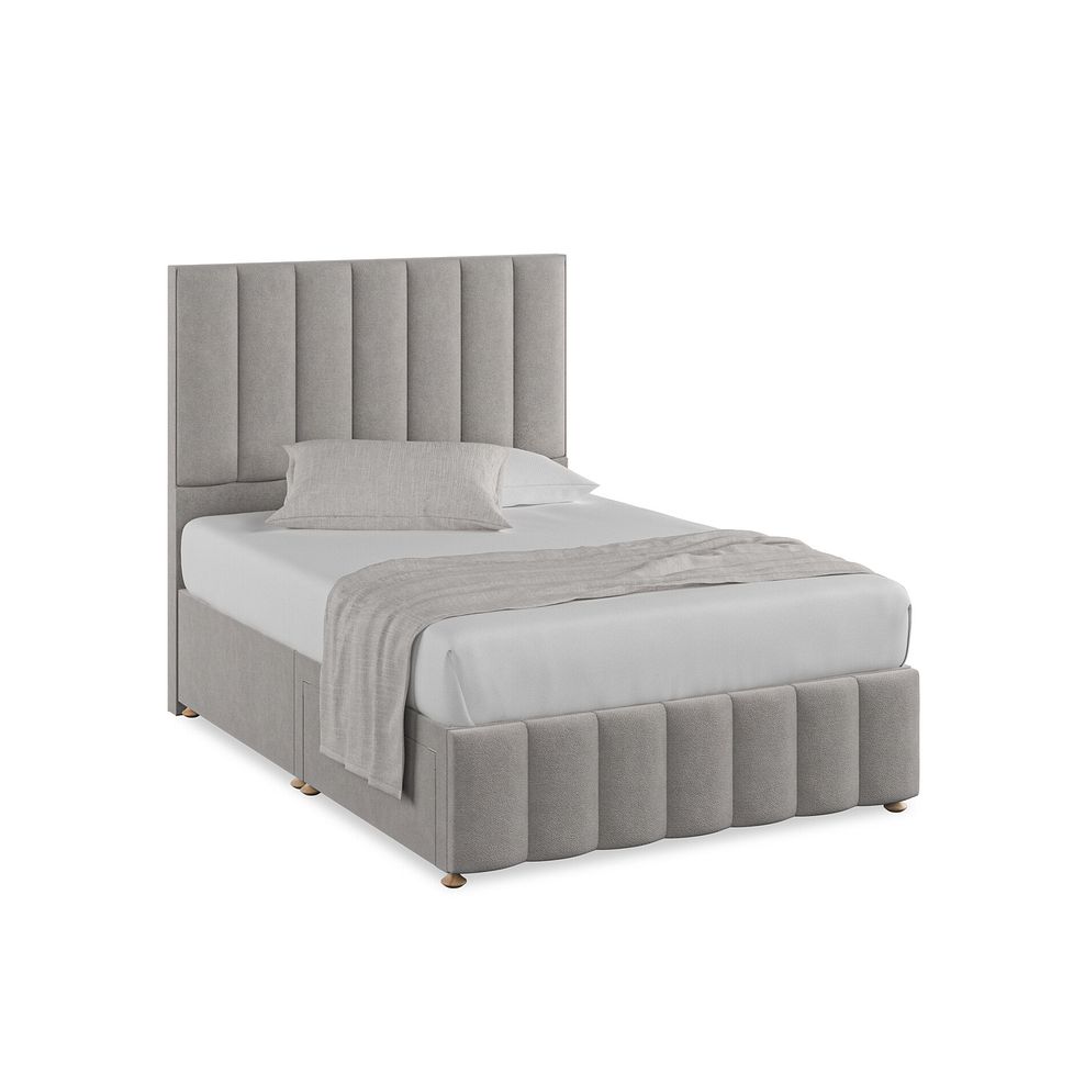 Amersham Double 2 Drawer Divan Bed in Venice Fabric - Grey 1