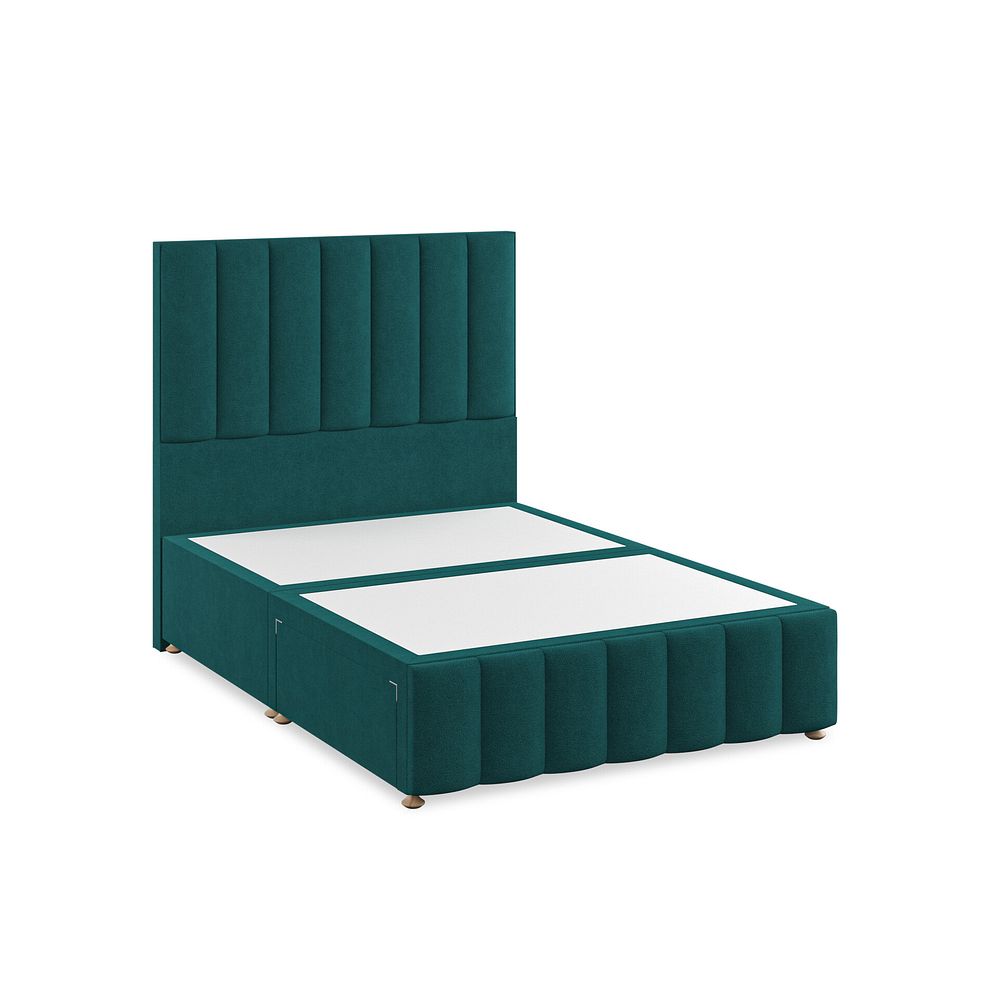 Amersham Double 2 Drawer Divan Bed in Venice Fabric - Teal 2