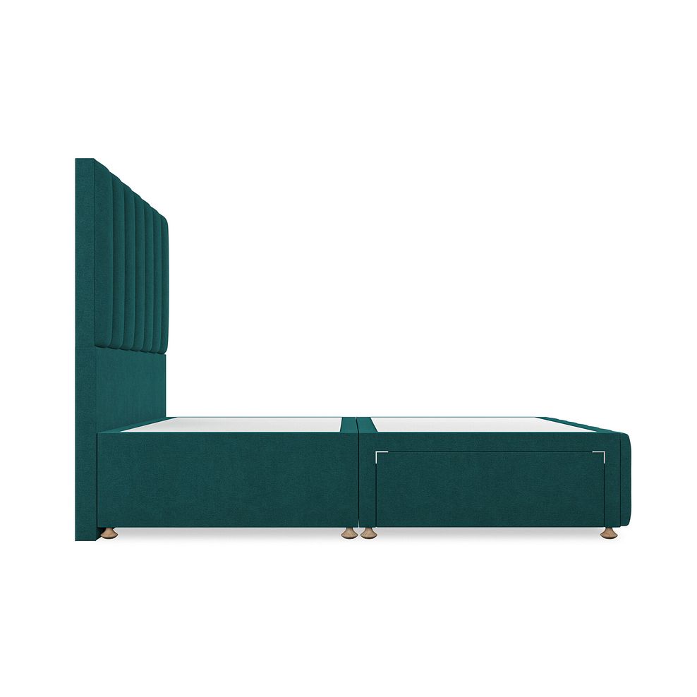 Amersham Double 2 Drawer Divan Bed in Venice Fabric - Teal 4