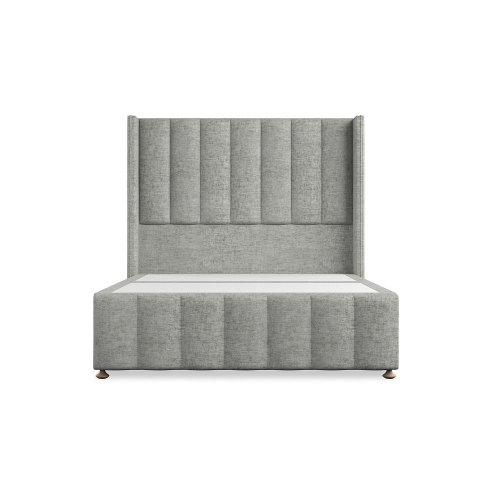 Amersham Double 2 Drawer Divan Bed with Winged Headboard in Brooklyn Fabric - Fallow Grey Thumbnail 3