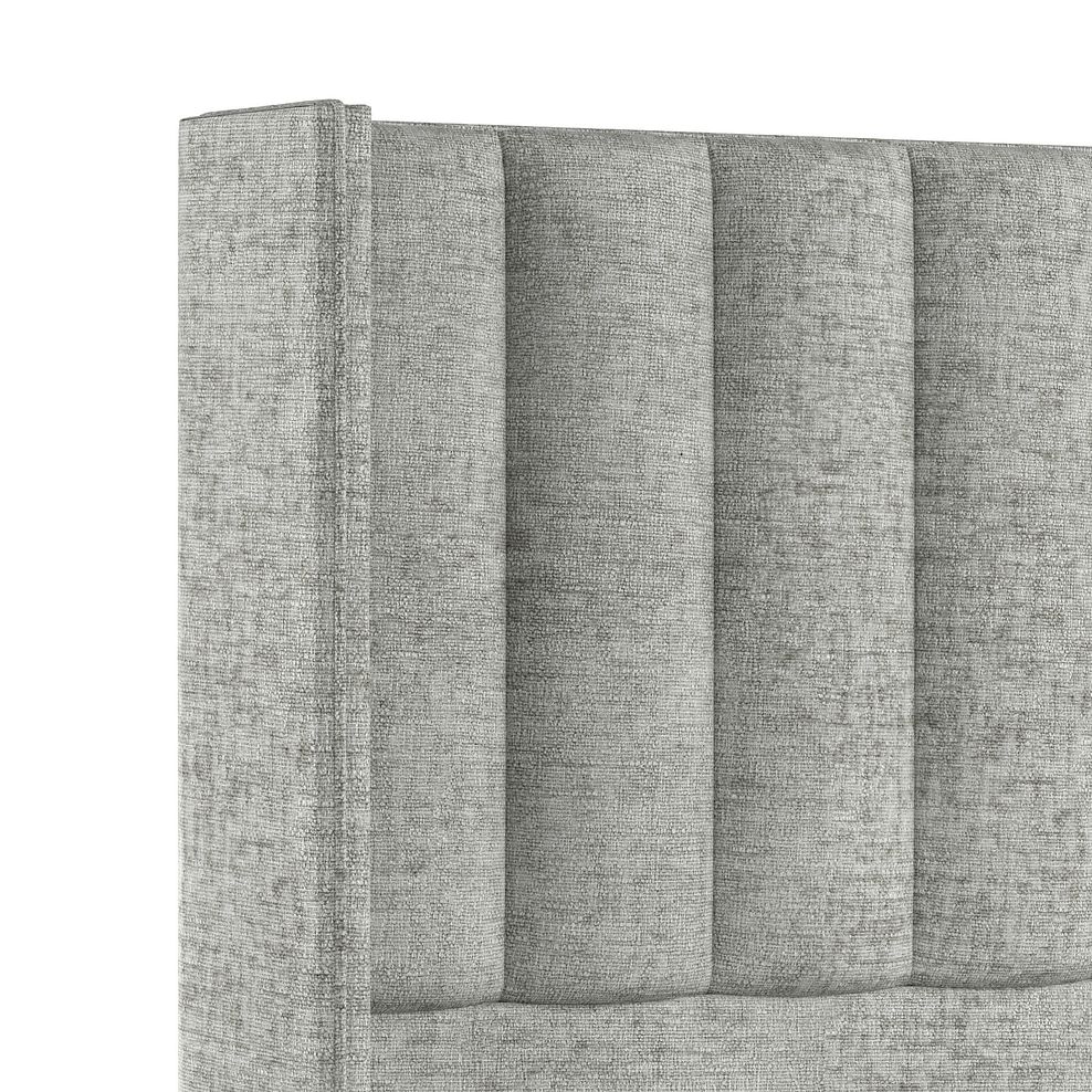 Amersham Double 2 Drawer Divan Bed with Winged Headboard in Brooklyn Fabric - Fallow Grey 5
