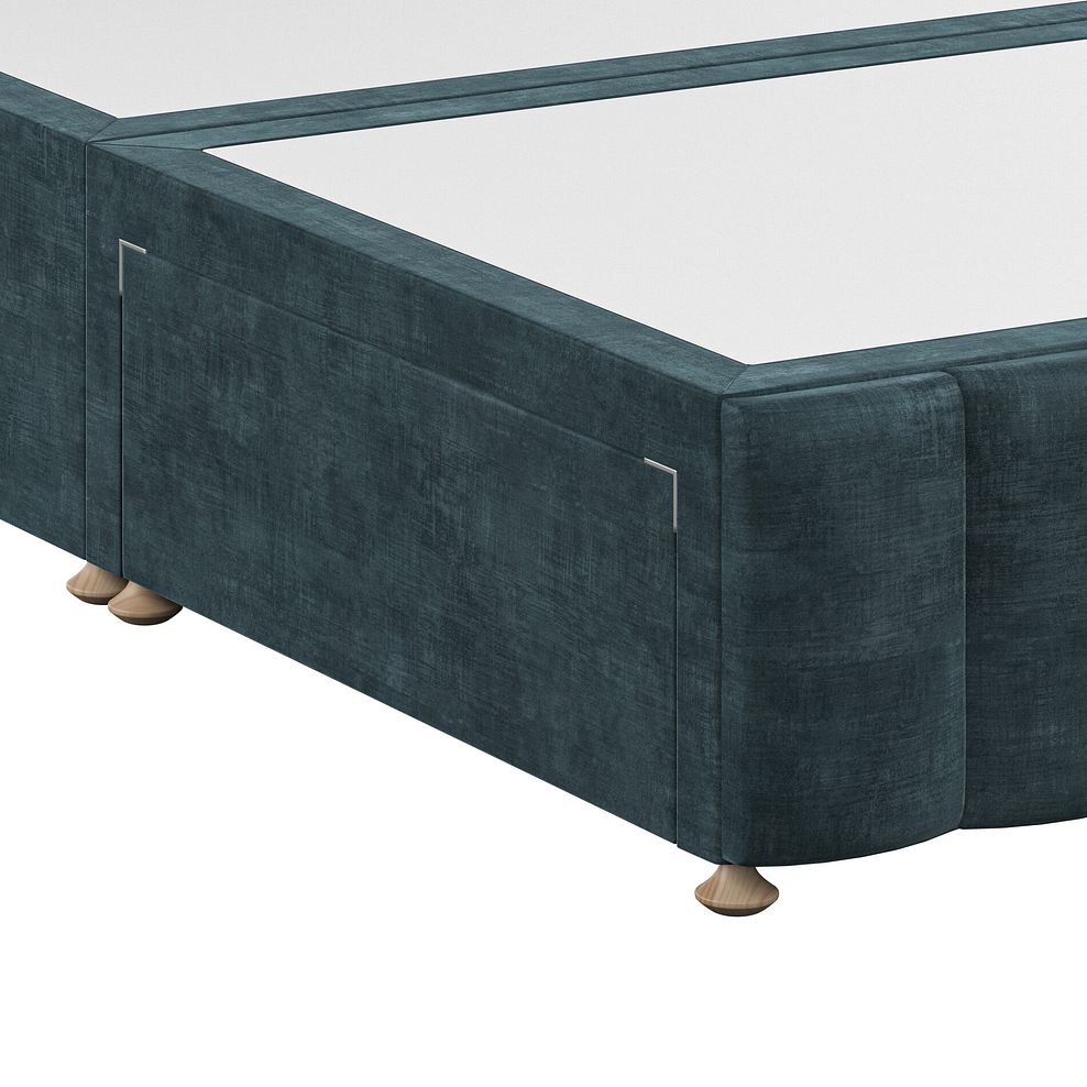 Amersham Double 2 Drawer Divan Bed with Winged Headboard in Heritage Velvet - Airforce 6