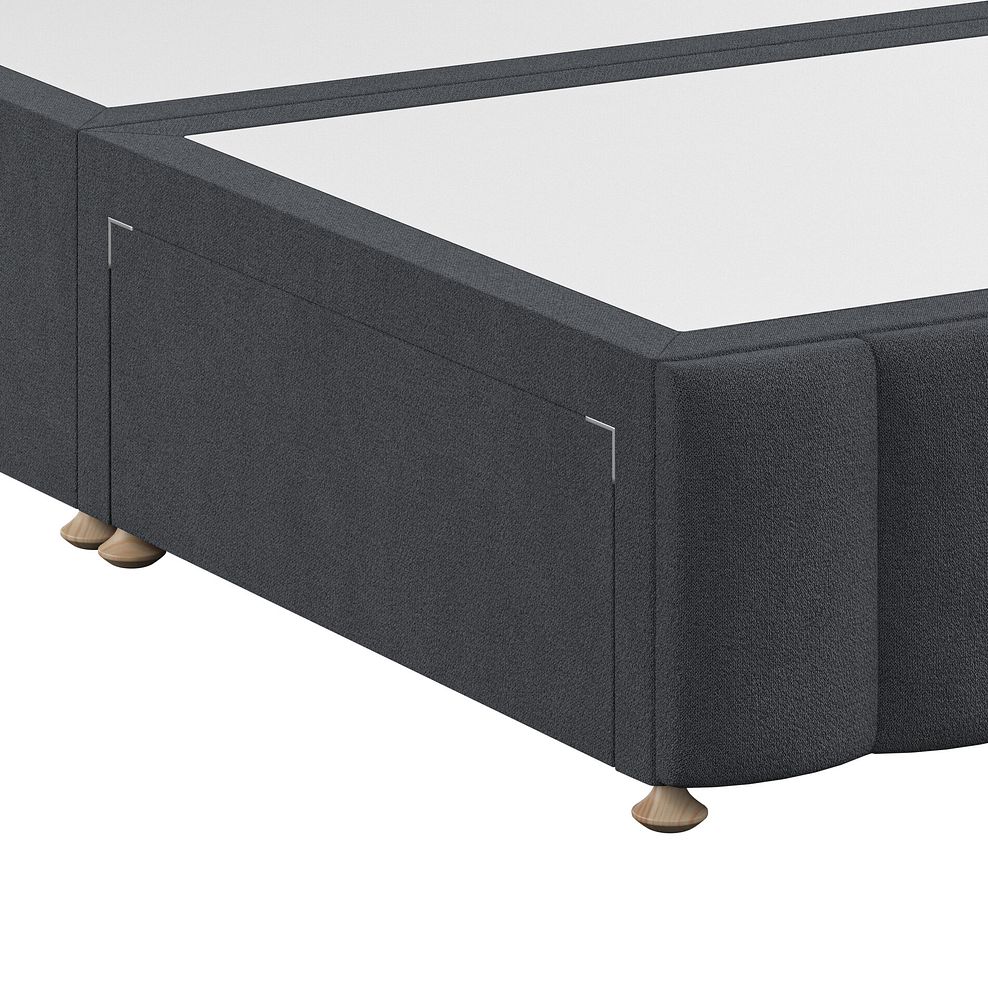 Amersham Double 2 Drawer Divan Bed with Winged Headboard in Venice Fabric - Anthracite 6