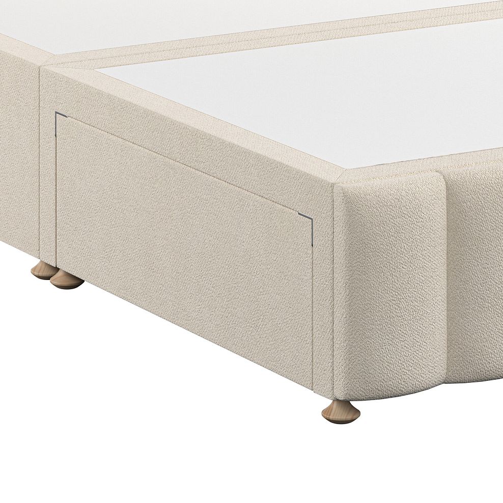Amersham Double 2 Drawer Divan Bed with Winged Headboard in Venice Fabric - Cream 6