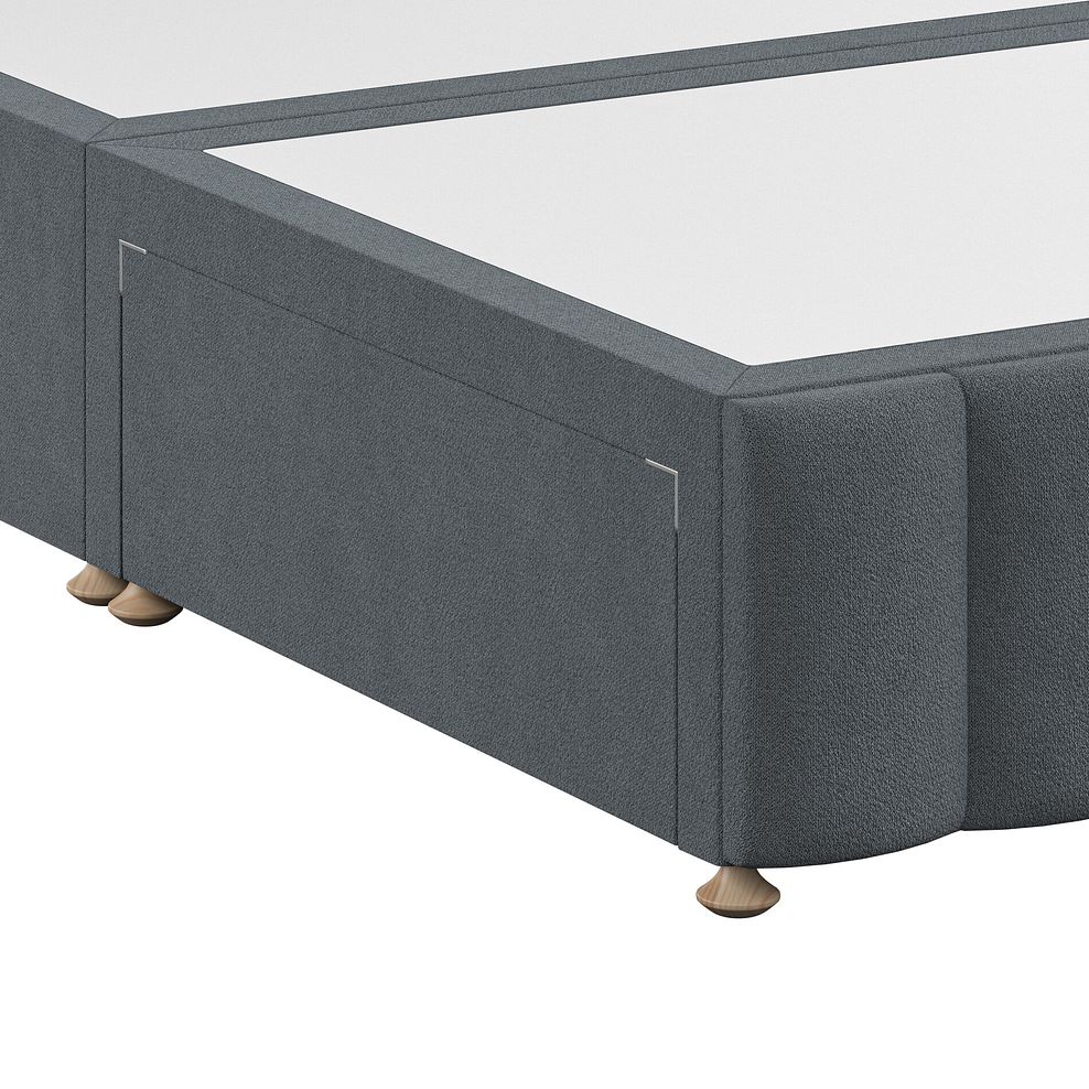Amersham Double 2 Drawer Divan Bed with Winged Headboard in Venice Fabric - Graphite 6