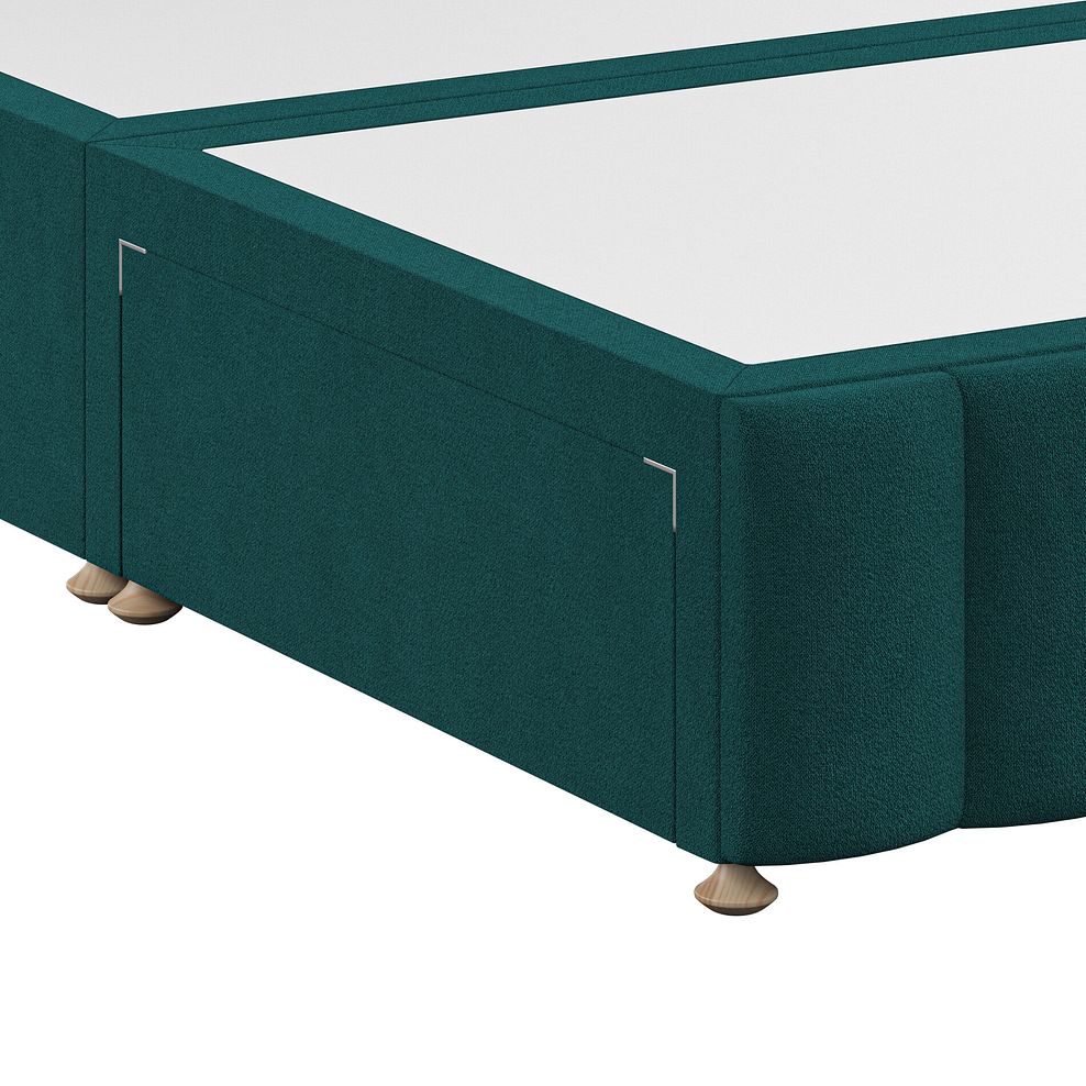 Amersham Double 2 Drawer Divan Bed with Winged Headboard in Venice Fabric - Teal 6