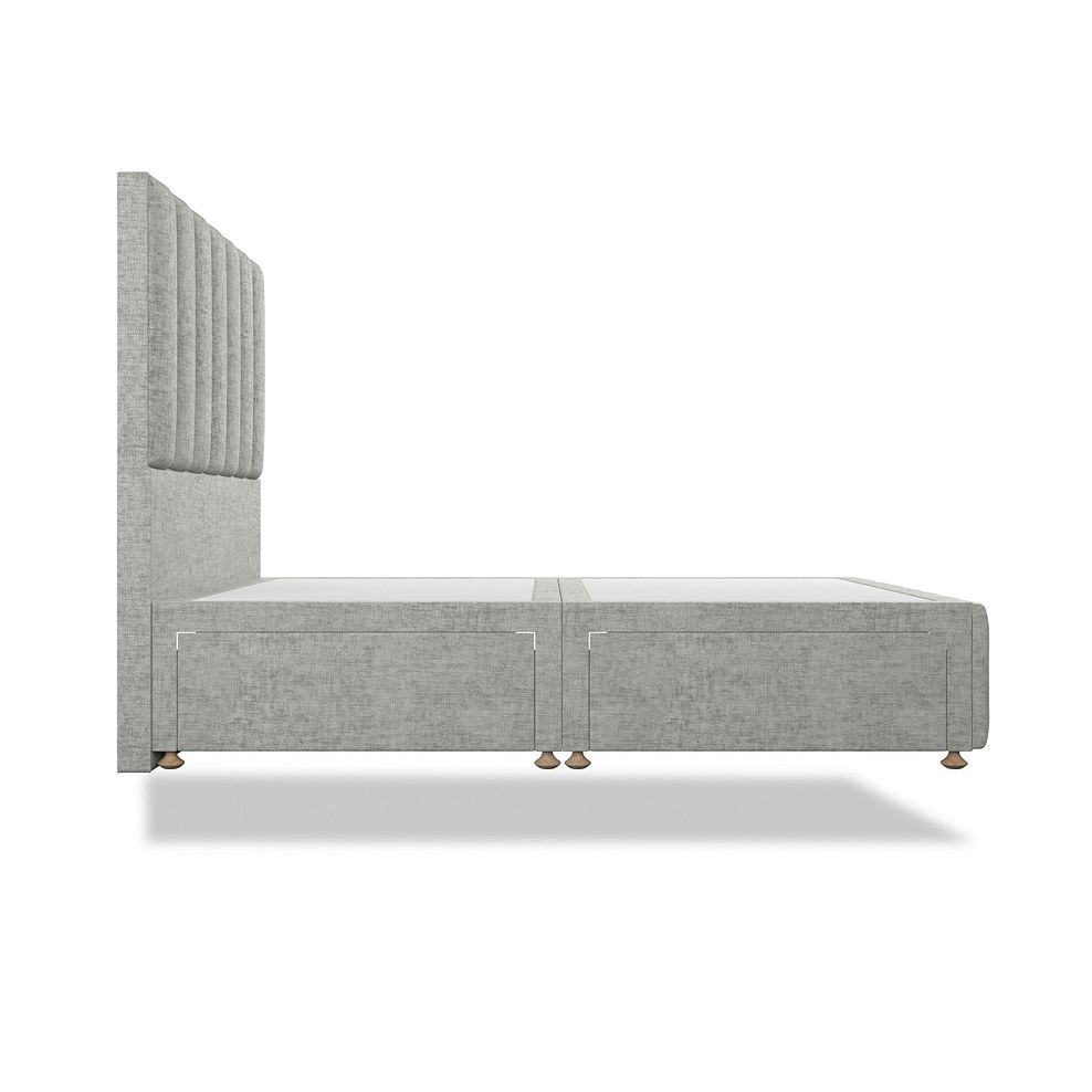 Amersham Double 4 Drawer Divan Bed in Brooklyn Fabric - Fallow Grey 4