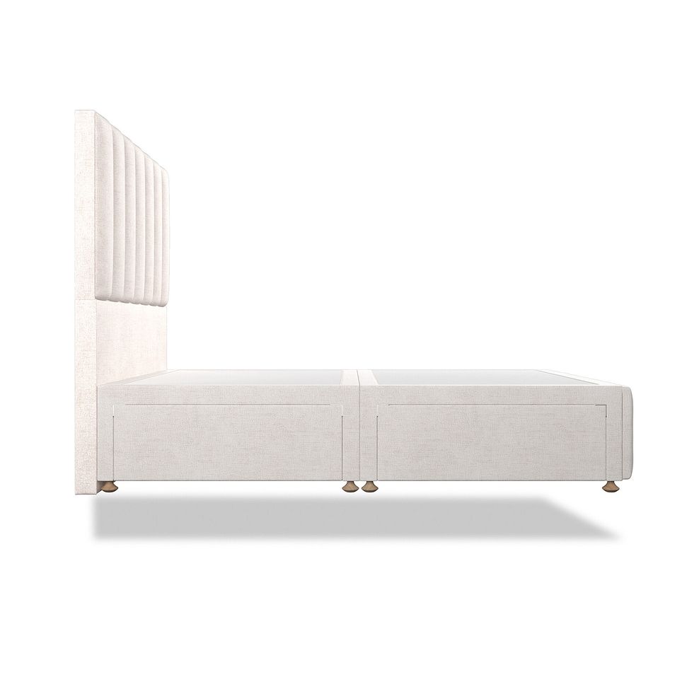 Amersham Double 4 Drawer Divan Bed in Brooklyn Fabric - Lace White 4