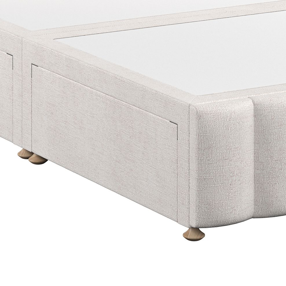 Amersham Double 4 Drawer Divan Bed in Brooklyn Fabric - Lace White 6