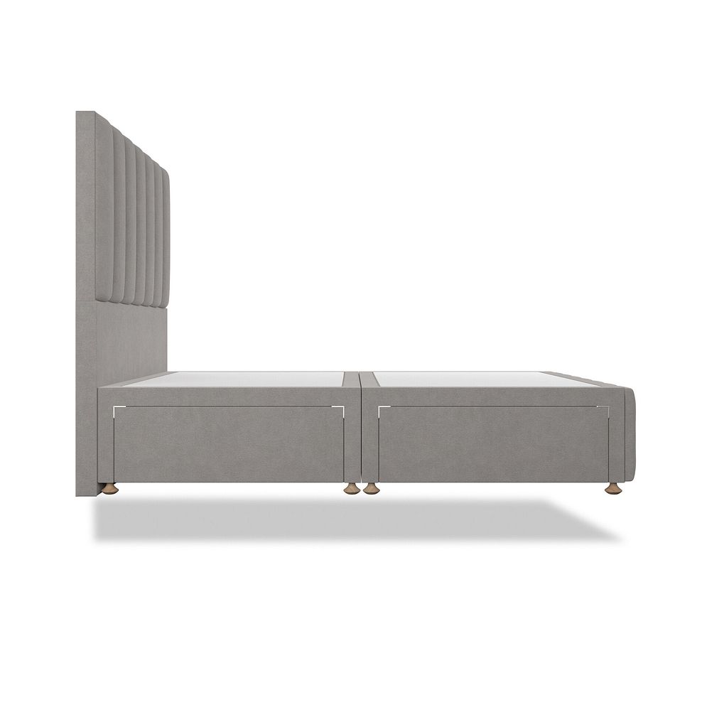 Amersham Double 4 Drawer Divan Bed in Venice Fabric - Grey Thumbnail 4