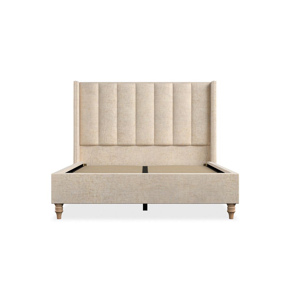Amersham Double Bed with Winged Headboard in Brooklyn Fabric - Eggshell Thumbnail 3