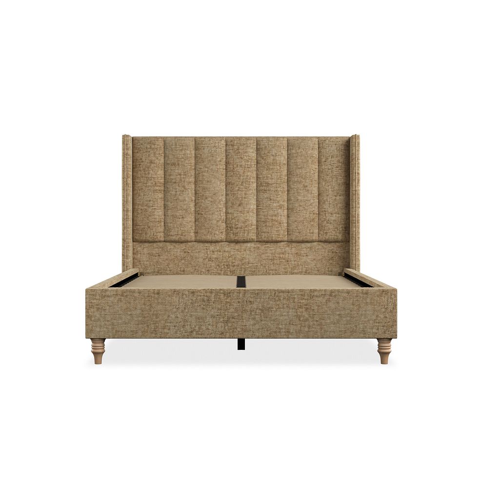 Amersham Double Bed with Winged Headboard in Brooklyn Fabric - Saturn Mink Thumbnail 3