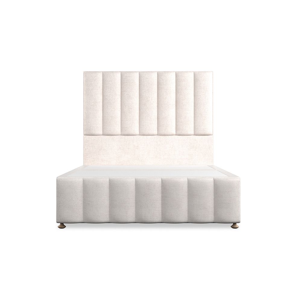Amersham Double Divan Bed in Brooklyn Fabric - Lace White Thumbnail 3