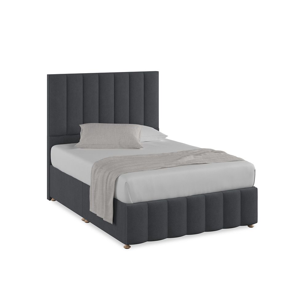 Amersham Double Divan Bed in Venice Fabric - Anthracite 1