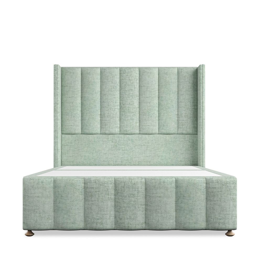 Amersham Double Divan Bed with Winged Headboard in Brooklyn Fabric - Glacier Thumbnail 3