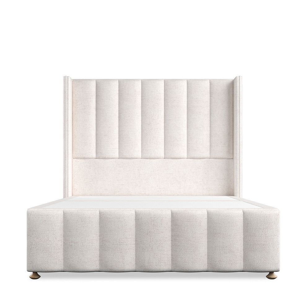 Amersham Double Divan Bed with Winged Headboard in Brooklyn Fabric - Lace White 3