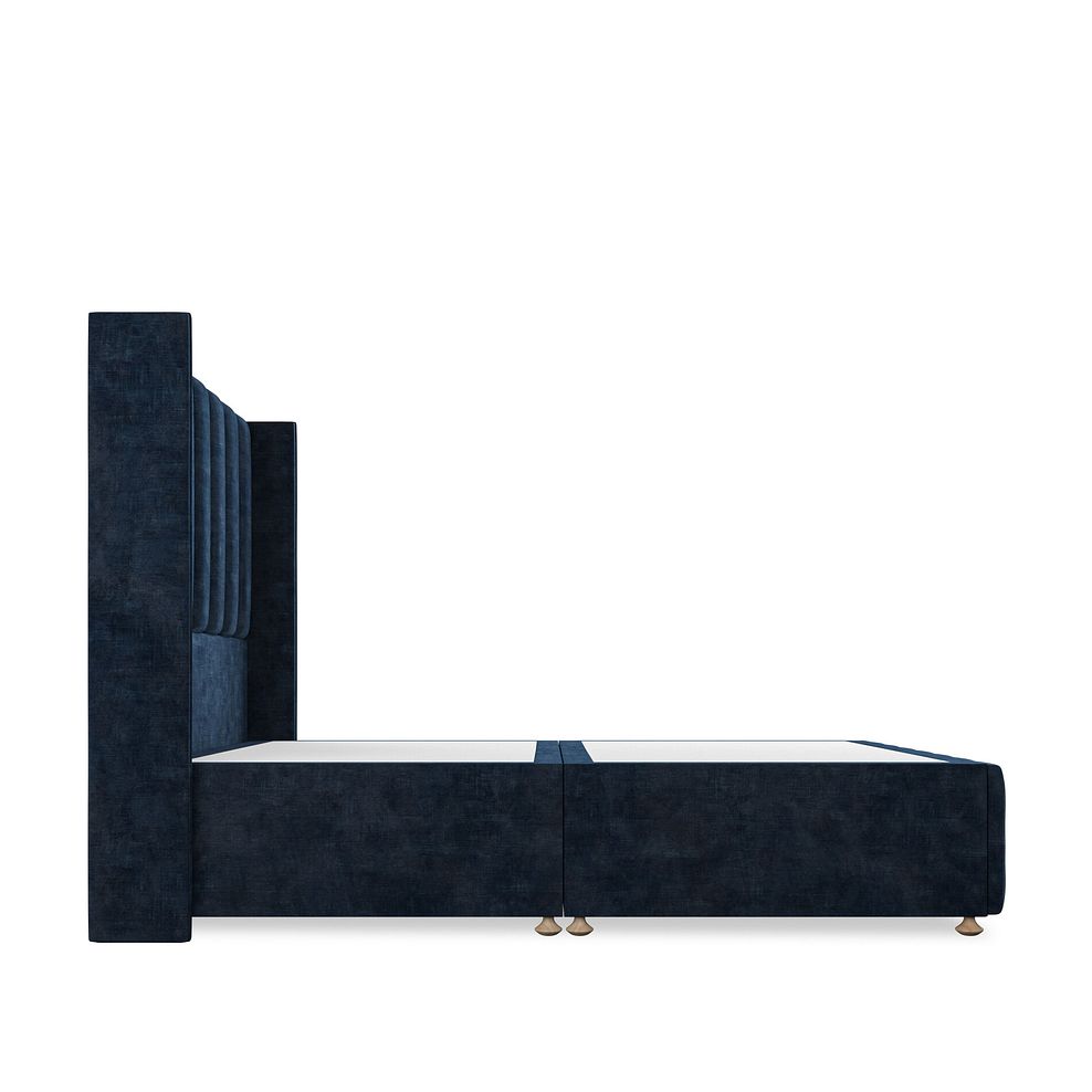 Amersham Double Divan Bed with Winged Headboard in Heritage Velvet - Royal Blue 4