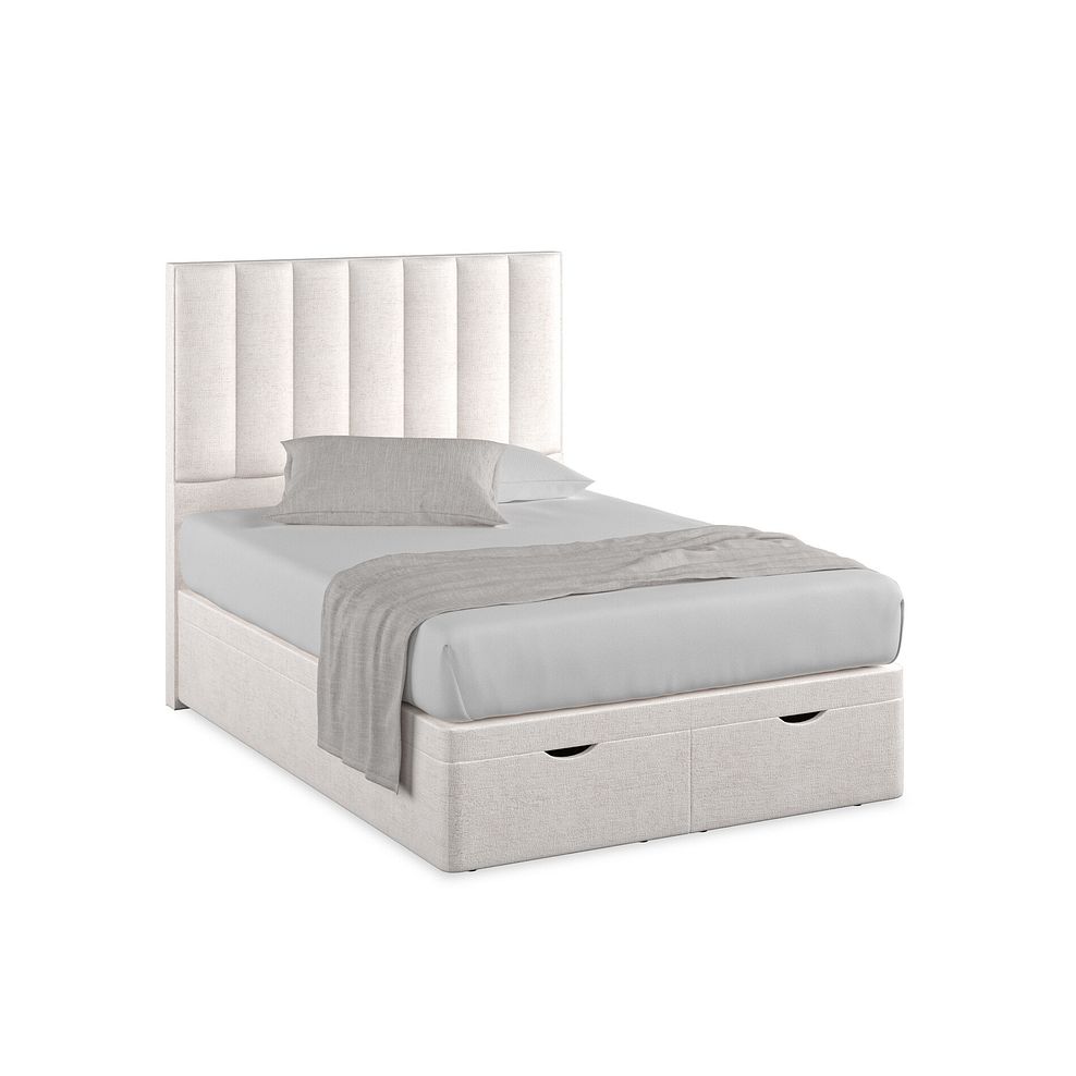 Amersham Double Ottoman Storage Bed in Brooklyn Fabric - Lace White 1