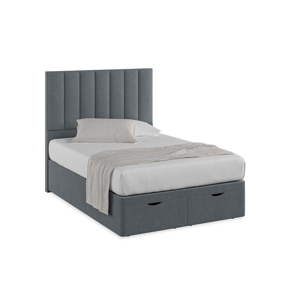 Amersham Double Ottoman Storage Bed in Venice Fabric - Graphite Thumbnail 1