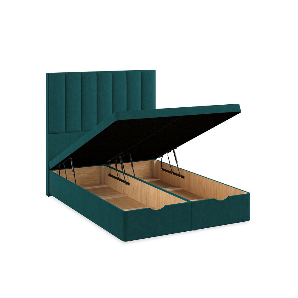 Amersham Double Ottoman Storage Bed in Venice Fabric - Teal 3