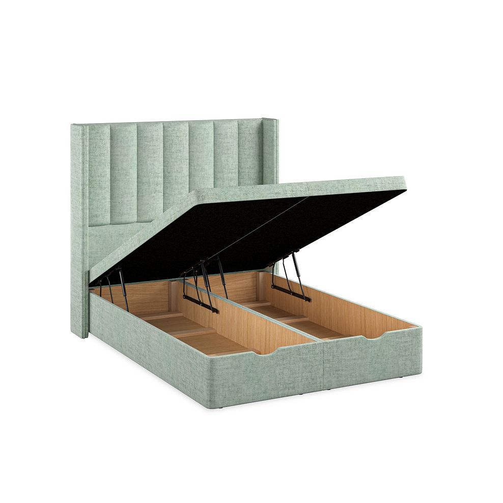 Amersham Double Ottoman Storage Bed with Winged Headboard in Brooklyn Fabric - Glacier 3