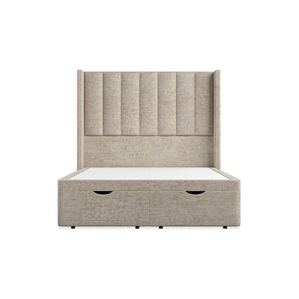 Amersham Double Ottoman Storage Bed with Winged Headboard in Brooklyn Fabric - Quill Grey 4