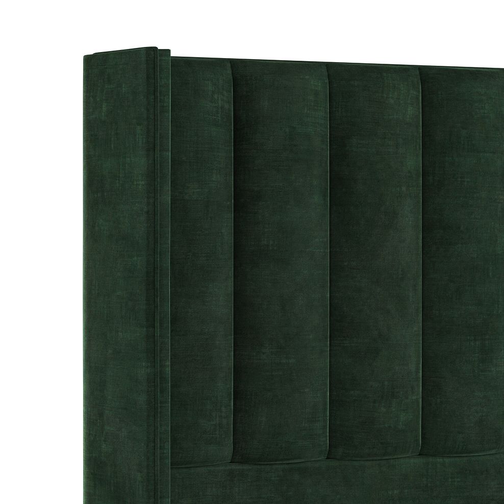 Amersham Double Ottoman Storage Bed with Winged Headboard in Heritage Velvet - Bottle Green 6