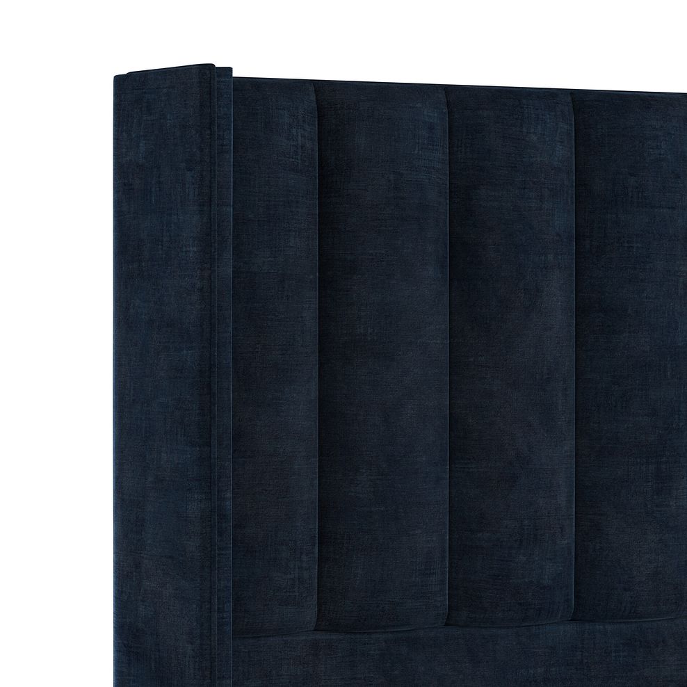 Amersham Double Ottoman Storage Bed with Winged Headboard in Heritage Velvet - Royal Blue 6