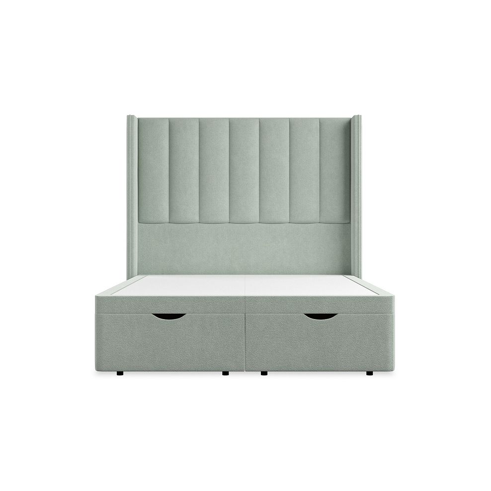 Amersham Double Ottoman Storage Bed with Winged Headboard in Venice Fabric - Duck Egg 4