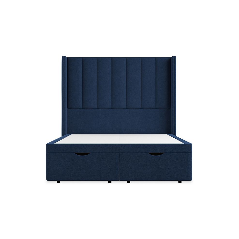 Amersham Double Ottoman Storage Bed with Winged Headboard in Venice Fabric - Marine 4