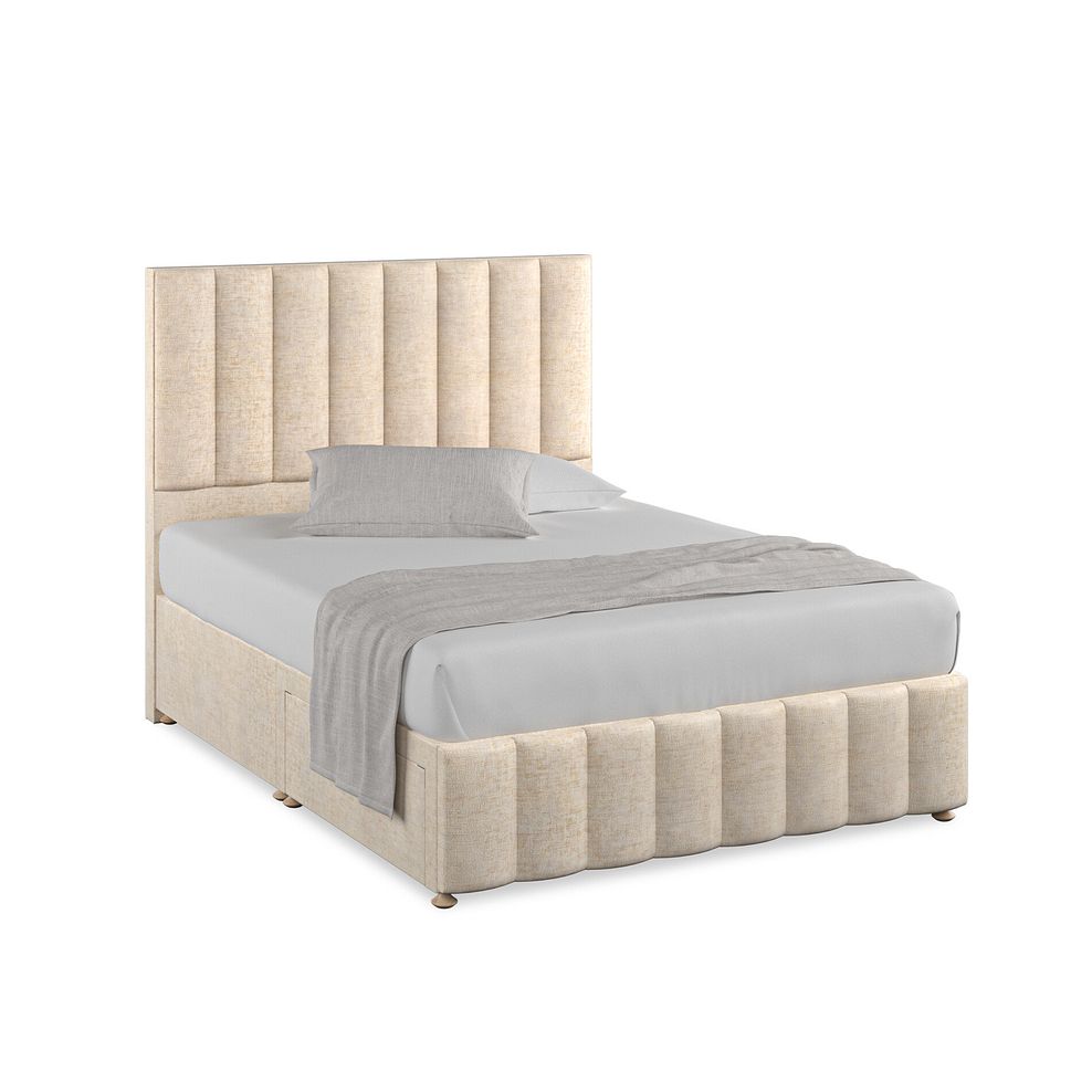 Amersham King-Size 2 Drawer Divan Bed in Brooklyn Fabric - Eggshell