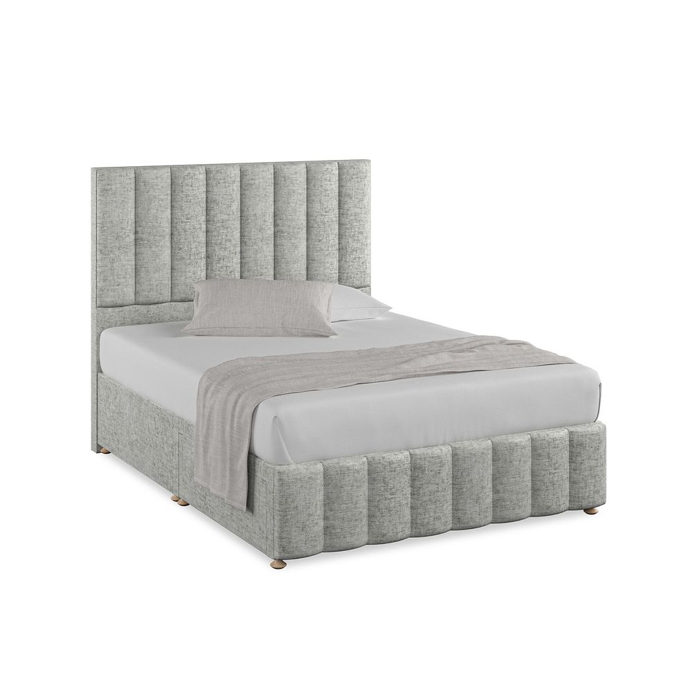 Amersham King-Size 2 Drawer Divan Bed in Brooklyn Fabric - Fallow Grey 1