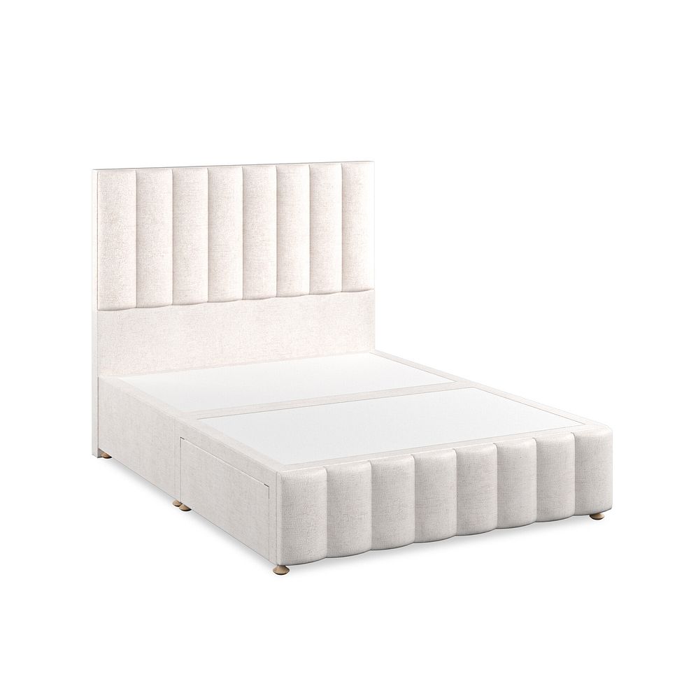 Amersham King-Size 2 Drawer Divan Bed in Brooklyn Fabric - Lace White 2