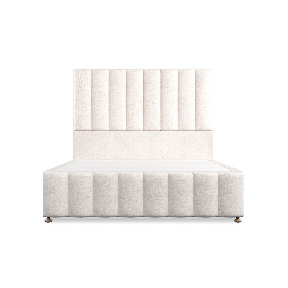 Amersham King-Size 2 Drawer Divan Bed in Brooklyn Fabric - Lace White 3
