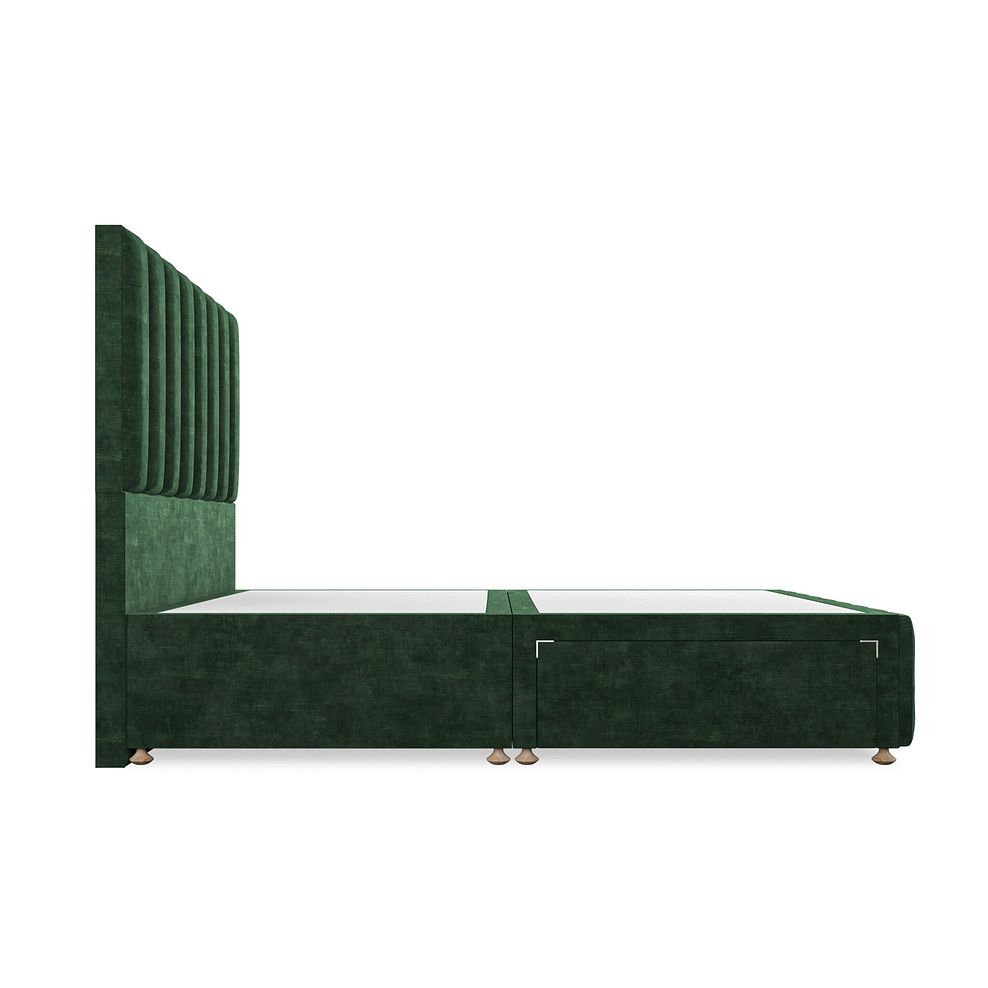 Amersham King-Size 2 Drawer Divan Bed in Heritage Velvet - Bottle Green 4