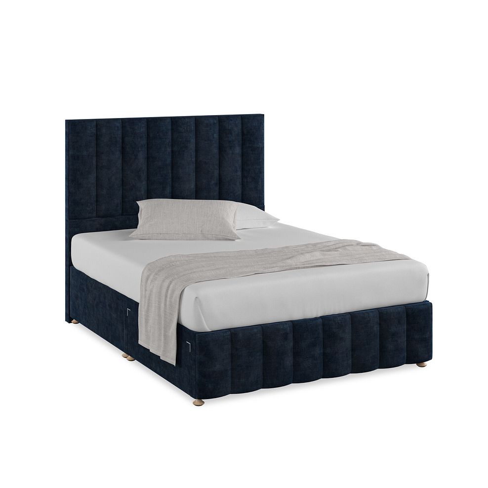 Amersham King-Size 2 Drawer Divan Bed in Heritage Velvet - Royal Blue 1