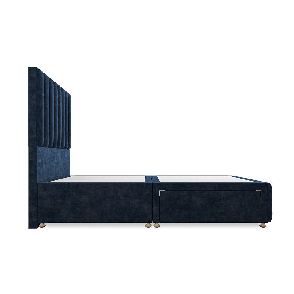 Amersham King-Size 2 Drawer Divan Bed in Heritage Velvet - Royal Blue 4