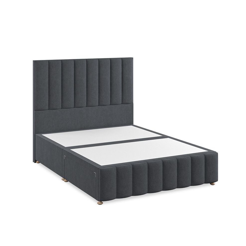 Amersham King-Size 2 Drawer Divan Bed in Venice Fabric - Anthracite 2