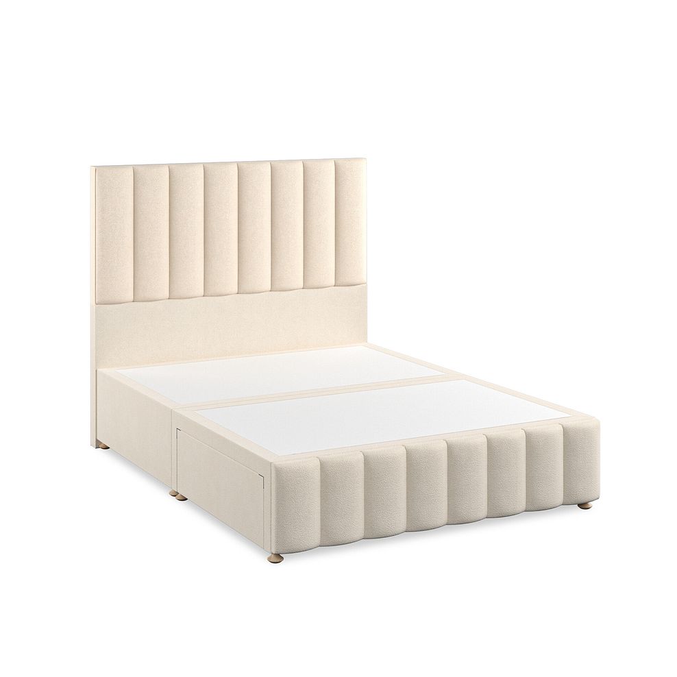 Amersham King-Size 2 Drawer Divan Bed in Venice Fabric - Cream 2