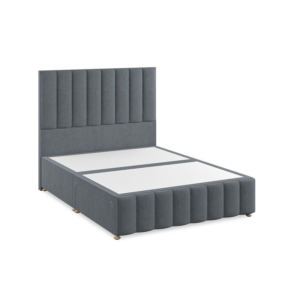 Amersham King-Size 2 Drawer Divan Bed in Venice Fabric - Graphite Thumbnail 2