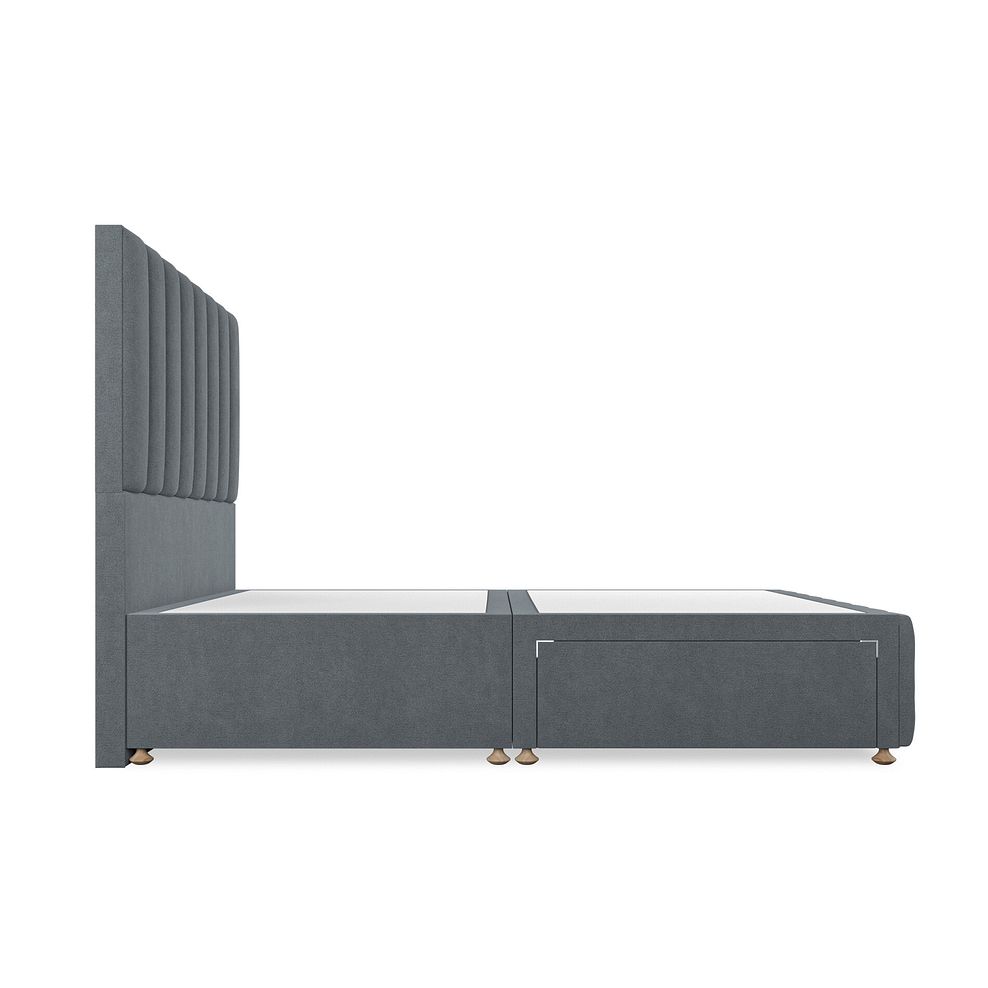 Amersham King-Size 2 Drawer Divan Bed in Venice Fabric - Graphite 4