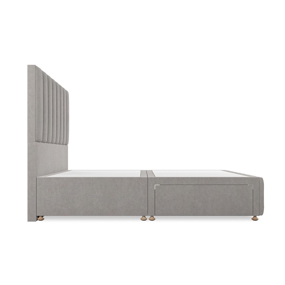Amersham King-Size 2 Drawer Divan Bed in Venice Fabric - Grey 4