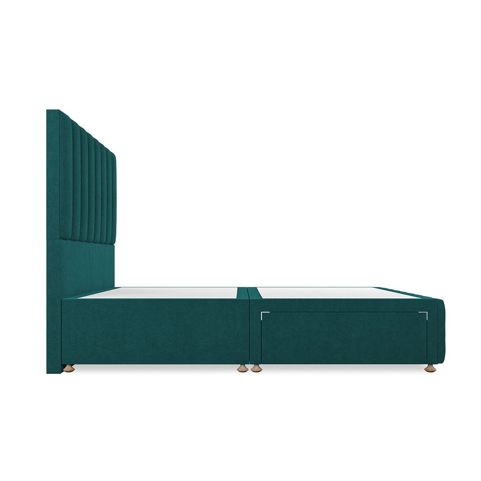 Amersham King-Size 2 Drawer Divan Bed in Venice Fabric - Teal 4