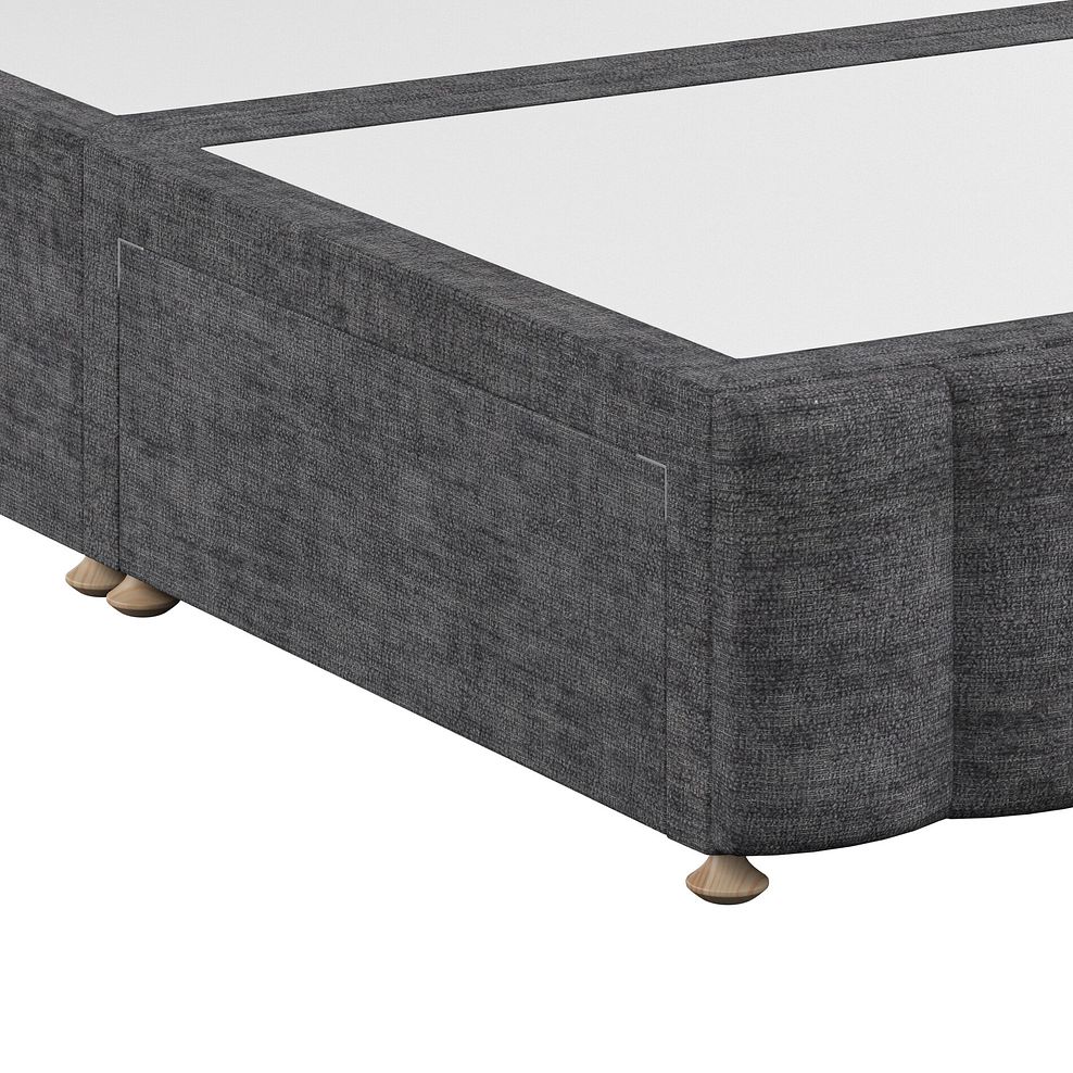 Amersham King-Size 2 Drawer Divan Bed with Winged Headboard in Brooklyn Fabric - Asteroid Grey 6